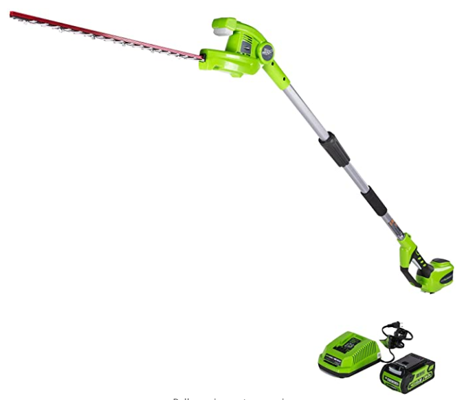 Greenworks PH40B210 20-Inch 40V Cordless Pole Hedge Trimmer